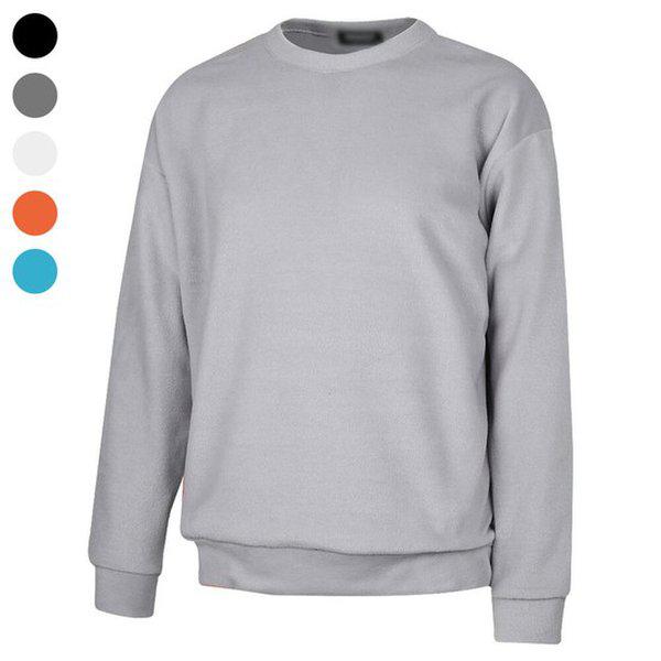 メンズ 季節の変わり目 韓国製フリース スウェットシャツ NE-L-TS-Q010-グレー