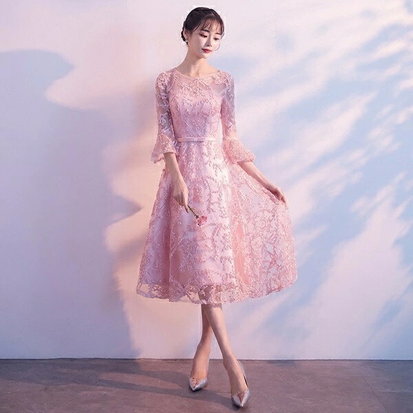 人気新品カクテルドレス パーティードレス 大人 ピアノ 発表会 フォーマル 結婚式 母親 ドレス ファスナー 大きいサイズ ミモレ丈 上品 お呼ばれ 他と被らない【S/M/L/XL/2XL/3XL】