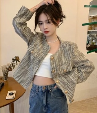 ノーカラージャケット アウター 袖あり 長袖 爽やか 大人スタイル かわいい 大人可愛い きれいめ シンプル 大人 上品 おしゃれ かっこいい 大人可愛い 大人女子 こなれ感 キュート 爽やか