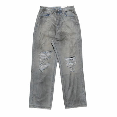 春 夏 新品 メンズ ジーンズ バギーパンツ デニムパンツ ワークパンツ ボトムス 大きいサイズ ゆったり W29-Ｗ48サイズ ブルー W38