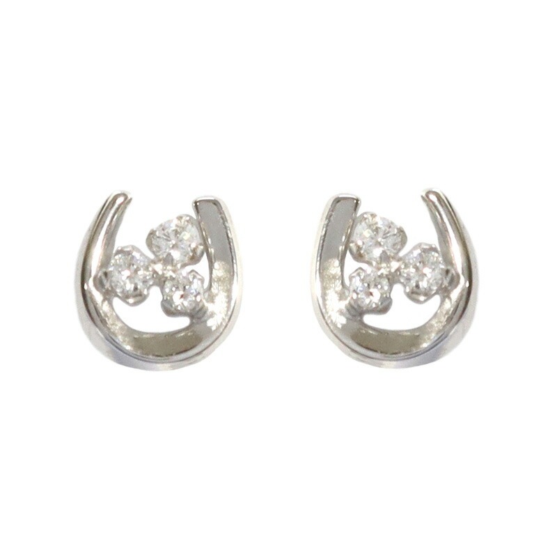 リボン済＆紙袋 ピアス 正規品 レディース 馬蹄 ジュエリー プレゼント アクセサリー シルバー 女性 ギフト 祝い