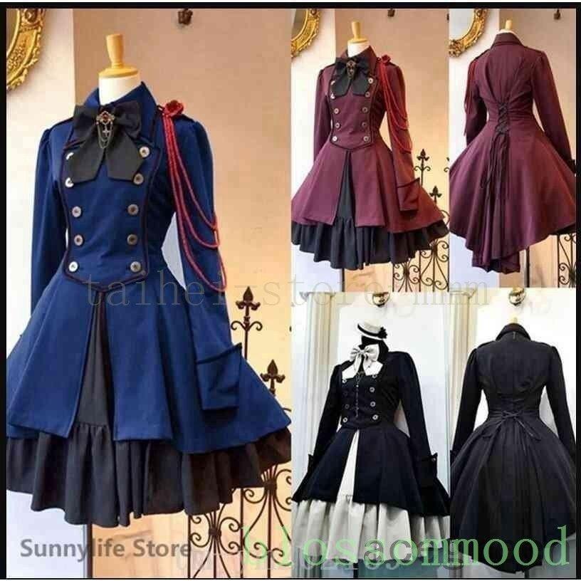 [10月推奨/20%OFF]新品膝丈ワンピース軍服ロリータワンピースゴスロリドレス