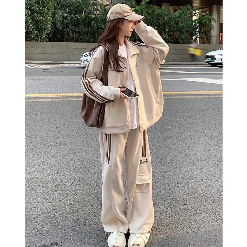 2025新作 シンプル 運動 セットアップ パーカー ワイドパンツ 二点セット 着痩せ レディースファッション 福袋 大きめサイズ スウエットセットアップ