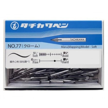 タチカワ ペン先 T77丸ペンソフト 100本入 T77100