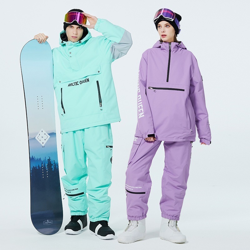 男性と女性のための新しいスキーウェアパーカーセットシングルとダブルボードスキーパーカー防風性と暖かいスキーパーカーセット