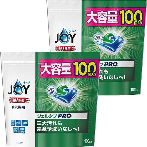 [ケース販売] [大容量] ジョイ ジェルタブ PRO W除菌 食洗機用洗剤 100個2袋