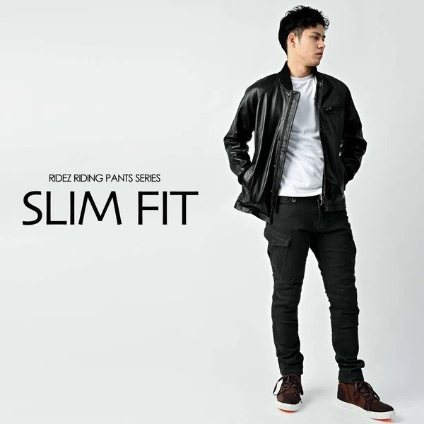 RIDEZ RDB1031 SLIM FIT CARGO PANTS BK S カーゴパンツ