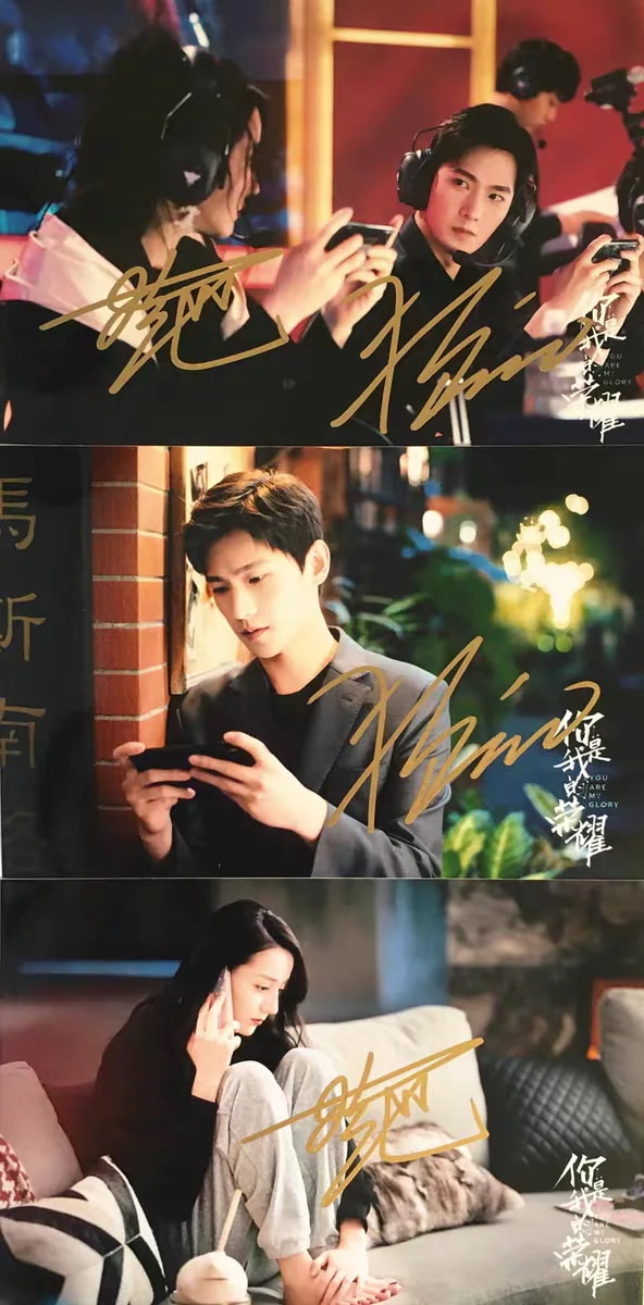 中国ドラマ『プラチナの恋人たち』 你是我的榮耀 楊洋 ヤンヤン 迪麗熱巴 ディリラバ タレント直筆サイン付き宣伝写真8枚セット 中国限定グッズ