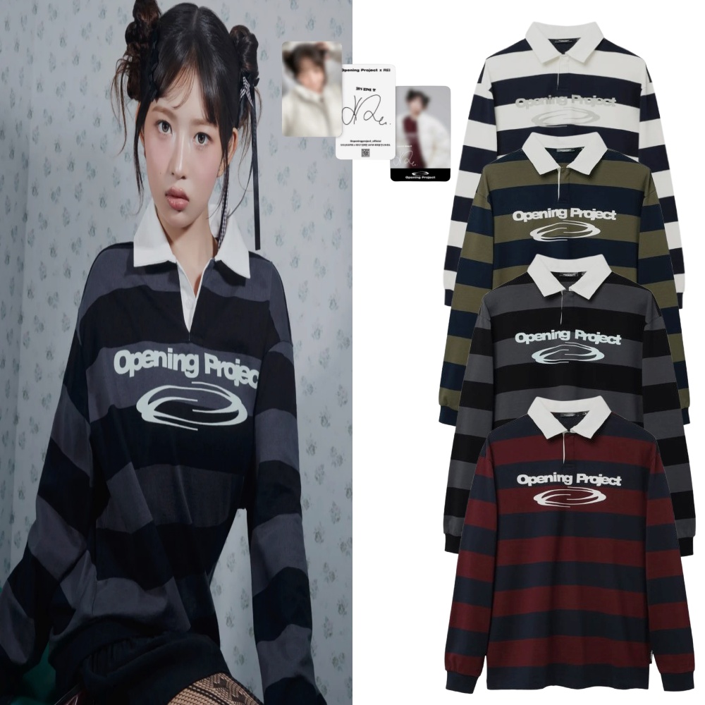 アイブ レイ フォトカード贈呈 Identity Stripe Collar T Shirt ユニセックス [公式正規品]