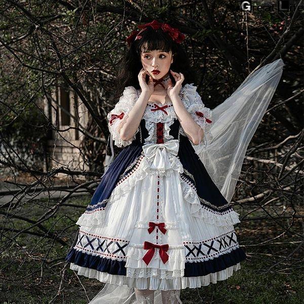ロリータ ワンピース コスチューム メイド服 ゴスロリ ロリータワンピース 華やか メイド 豪華セット レディース 姫袖 姫ロリ 甘ロリ ゴシック ゴスロリ おと
