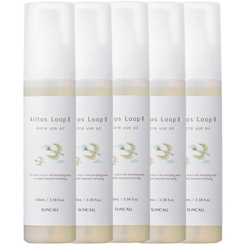 キートス ループ モアユース オイル 100mL ×5個 セット スタイリングオイル ザクロの香り アウトバスオイル 束感 濡れ感 まとまる髪 つや感 しっとり