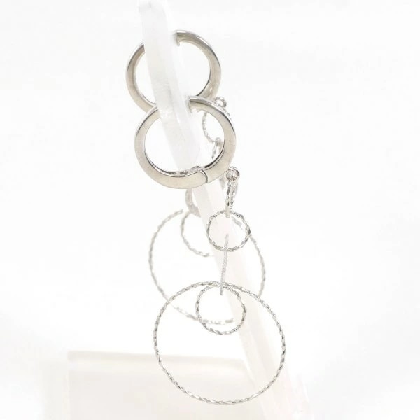 K18 18金 WG ホワイトゴールド イヤリング 総重量約1.9g ジュエリー 中古