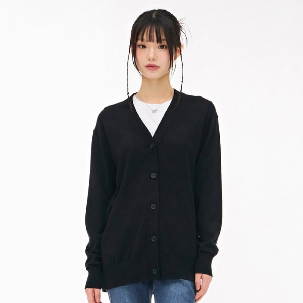 [チェースカルト] レディースVネックロングカーディガン-EBRG4373C03