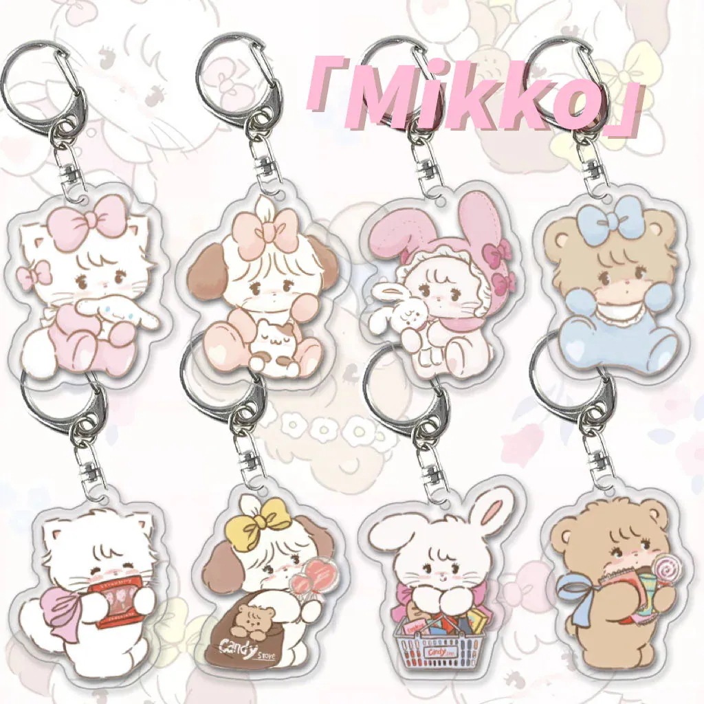 【20点セット】【送料無料】mikkoアクリル映画キーホルダーかわいいカートゥーン透き通ったアイデアハローキティ女の子ランドセルストラッププレゼント