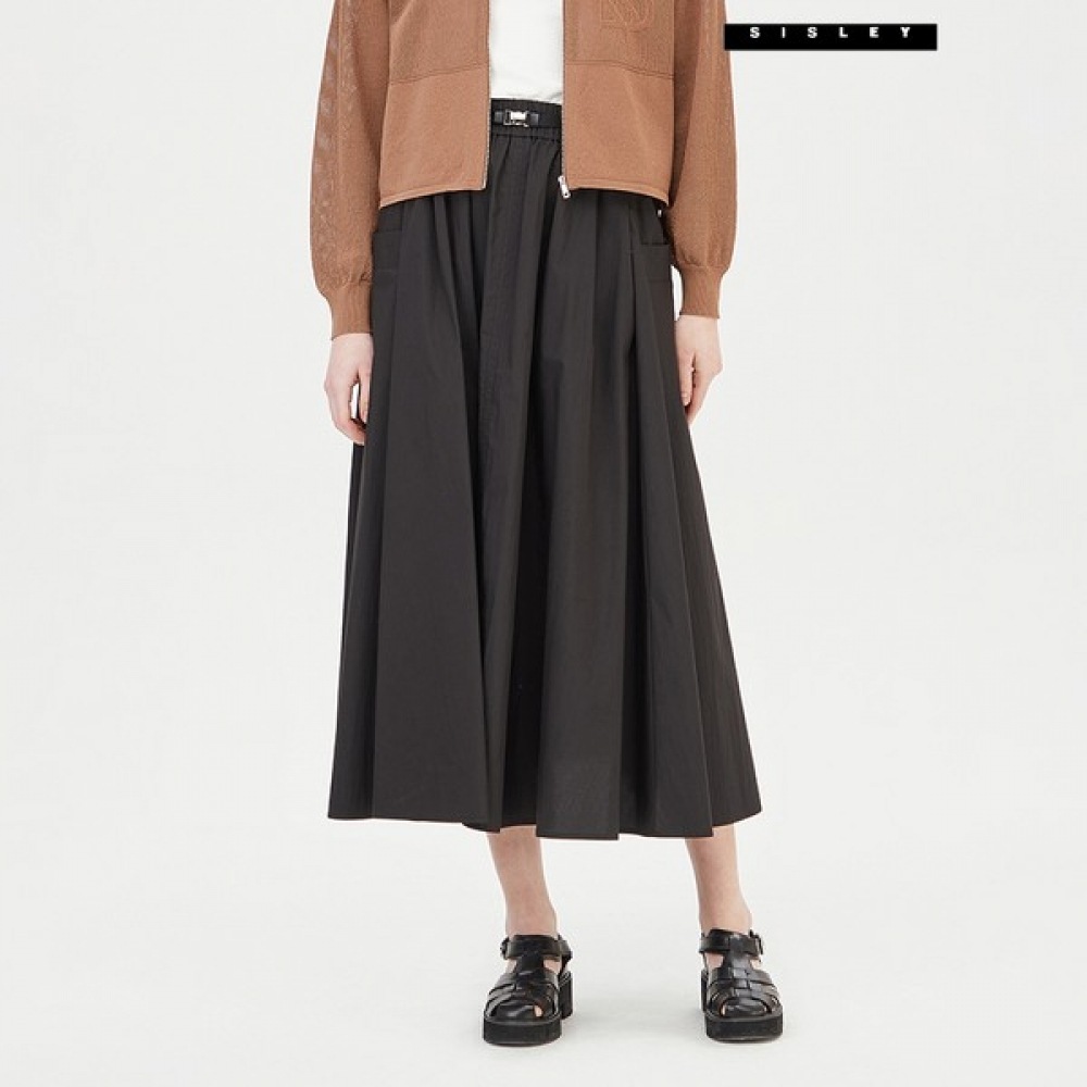 [シスレー] シスレーグアバベルト付きフレアスカート SASKA4511