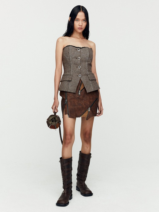 ADSB ANDERSSON BELL for WOMEN AIKA HERRINGBONE BUSTIER atb978w(GREY) 韓国の人気ブランド 限定版