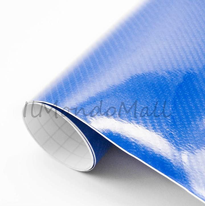 4D カーボンシート ハイグロス カーボン調 カーボンステッカー 艶有り 152x300cm( ブルー, 152x300cm) 7,639円