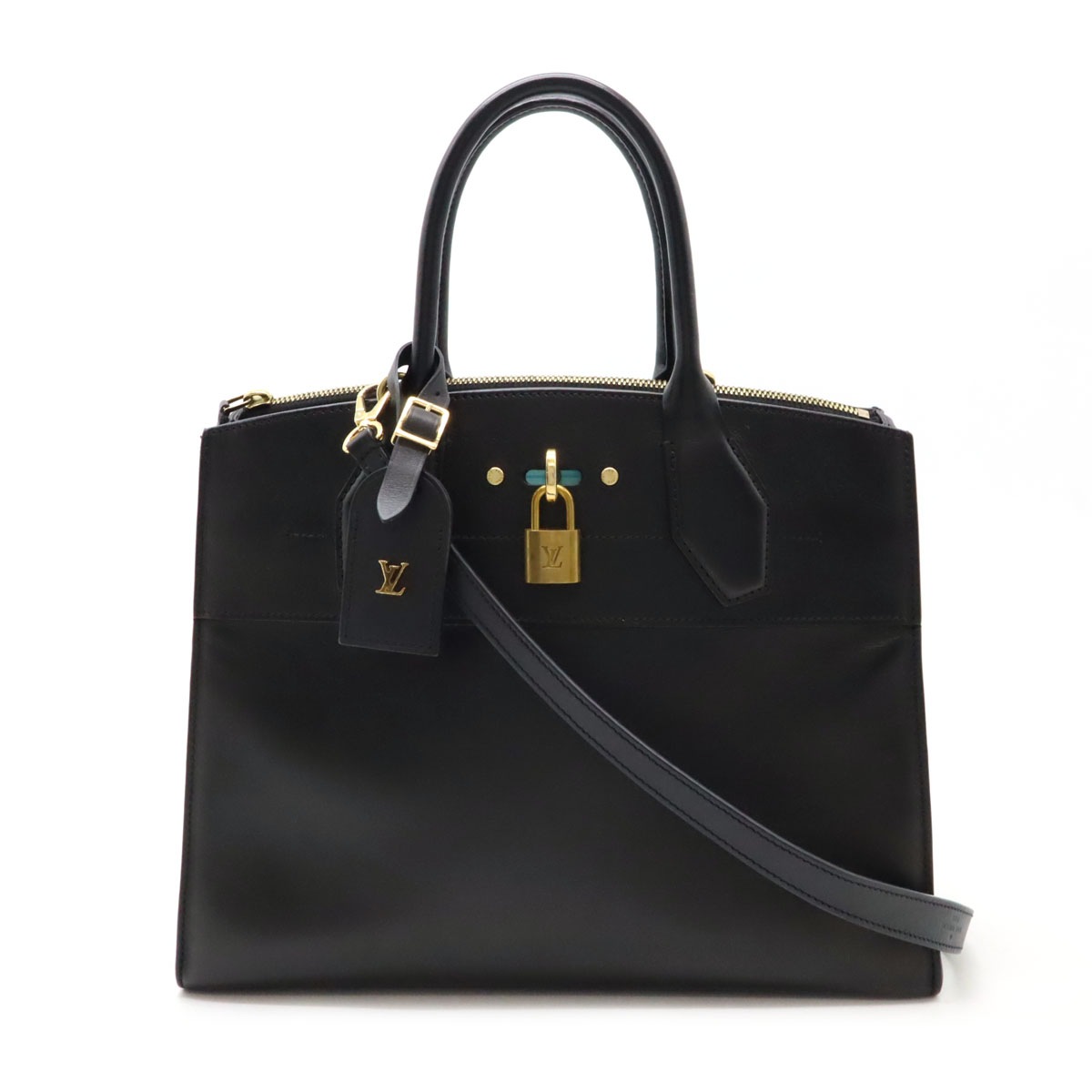 シティ スティーマーMM ハンドバッグ 2WAY ショルダーバッグ 肩掛け レザー ノワール 黒 ブラック M5102