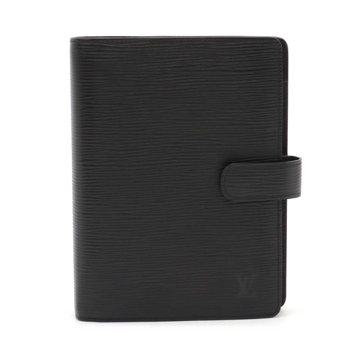 エピ アジェンダMM 手帳カバー 6穴式 システム手帳 レザー ノワール 黒 ブラック ゴールド金具 R2004