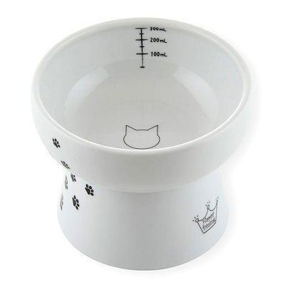 他サイト： 食器　ハッピーダイニング　猫用　脚付ウォーターボウル　ハイタイプ　猫柄　ＣＲＣ30―29―10―05―00の商品画像
