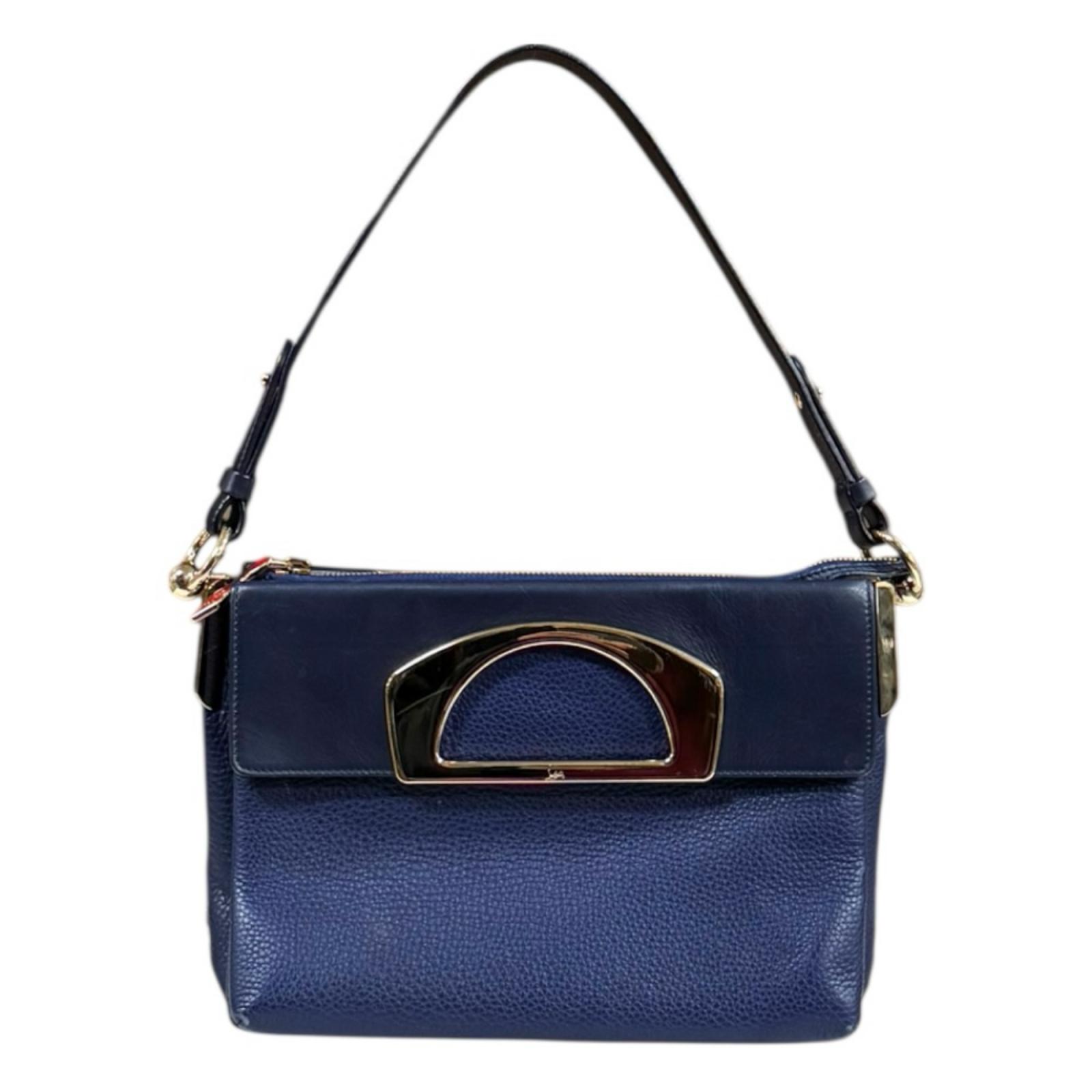 クリスチャンルブタン パサージュ ショルダーバッグ レザー 3145017 ネイビー Christian Louboutin 中古