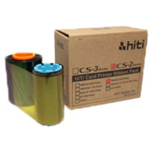 IDカードプリンター (CS-200ｅ専用 フルカラープリントリボン) 400枚印刷/１巻 クリーニングキット付属