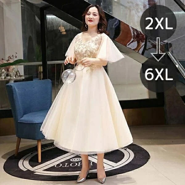 ドレス 大人 ピアノ 発表会 ミモレ丈ドレス 演奏会 演奏会用ドレス ピアノ発表会 結婚式 高校生 パーティードレス 演奏会ドレス 大きいサイズ 母親 コンクール イブニングドレス ミモレ丈 大きいサ