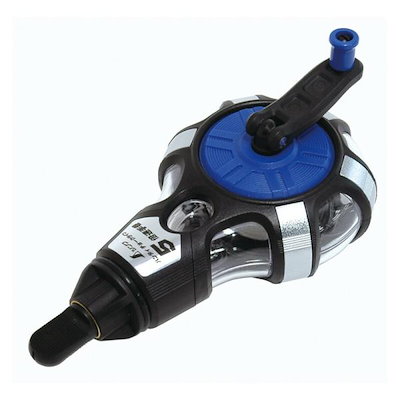 他サイト： シンワ チョークライン5倍速手巻太糸 77560 ブルー 大工道具 墨つけ 基準出し チョークラインの商品画像