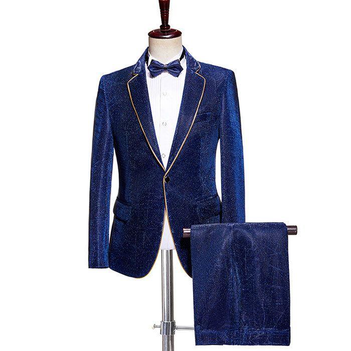 ステージ衣装 メンズ スーツ ジャケット パンツ 光沢感 キラキラ パーティ 司会 カラオケ イベント コスプレ 衣装 ダンス衣装 発表会 新年会 忘年会 余興 衣装30%までに制限