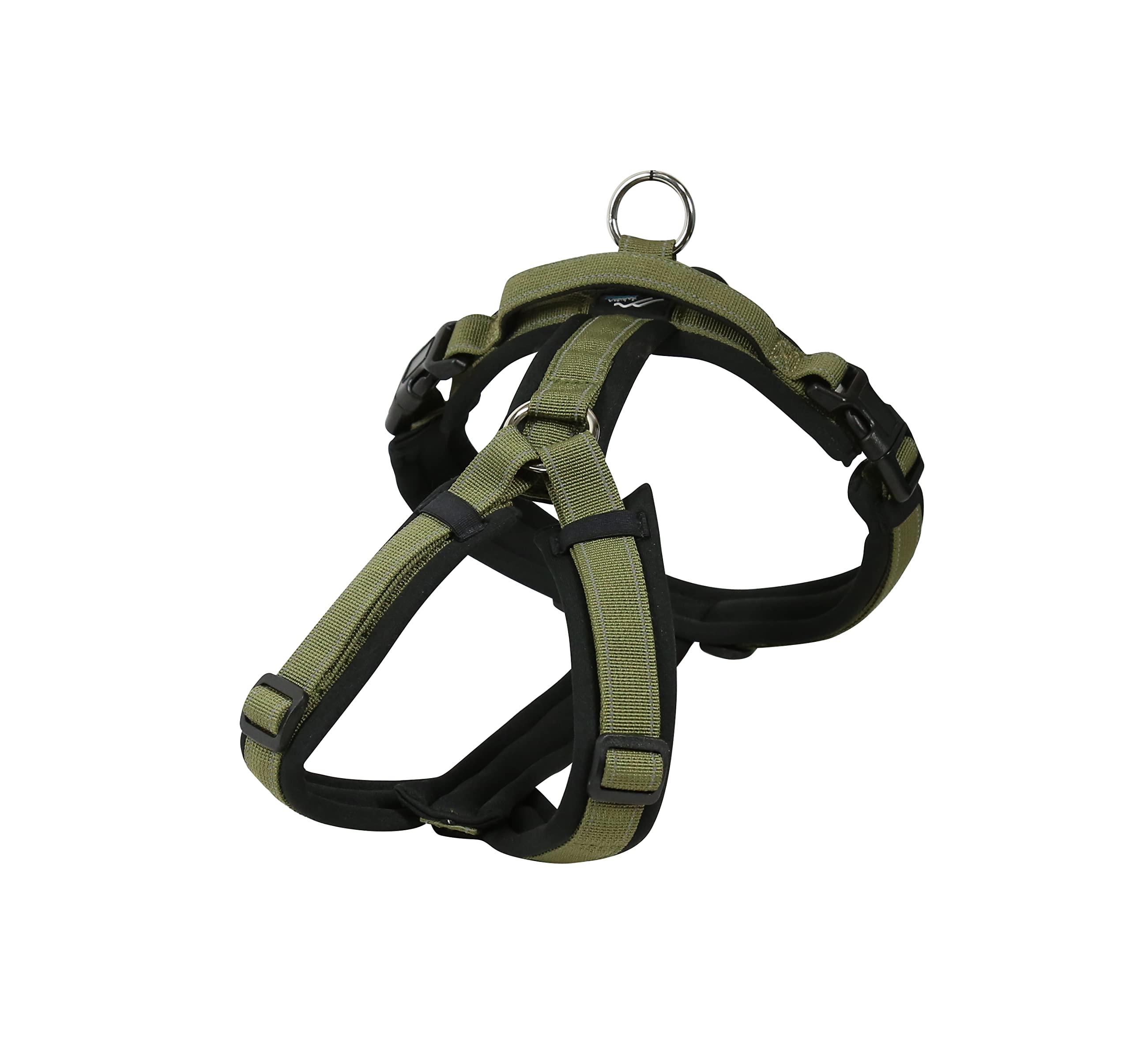 Hakusan ゼロハーネス 負担軽減 犬用ハーネス サイズ調整可 簡単着脱 夜間反射材 軽量 通気 ハンドル付き ネームプレート XL サイズ ブラック×グリーン 5,301円