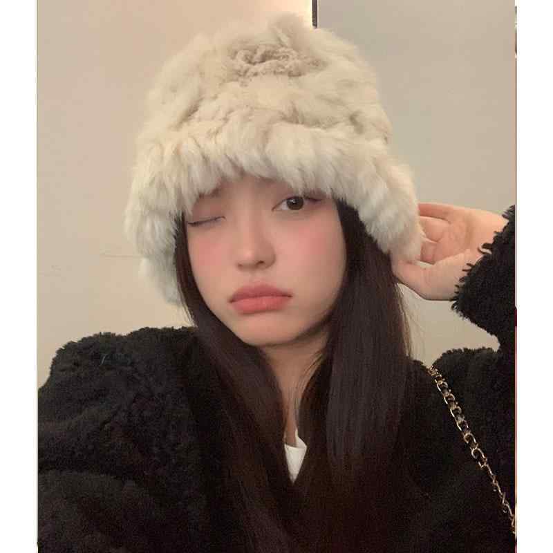 おしゃれ ニット帽 レディース 秋冬 暖かい 厚手 小さめ 普段使い バケットハット 白 カーキ カジュアル おでかけ シンプル