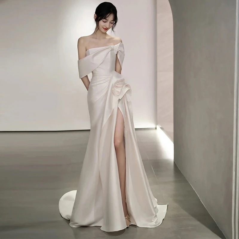 【高.品.質】2024 新作 高級感 気質 ワンピース 結婚式 ドレス 花嫁ロングドレス 結婚式ワンピース 韓国ファッション パーティードレス ウェディングドレス 白86