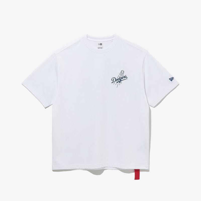 MLB LAドジャース ライン ロゴ Tシャツ ホワイト 14536490