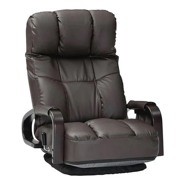 座椅子 1人掛け おしゃれ ハイバック リクライニングチェア 回転座椅子 肘掛付き 椅子 リクライニング 回転 リクライニング座椅子 ポケットコイル レザー