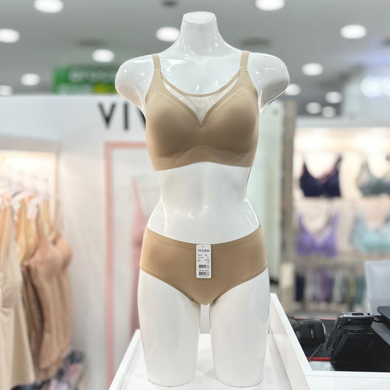 ナイロンスパンシームレスブラハムラインパンティーセット 75-90 SK_DG