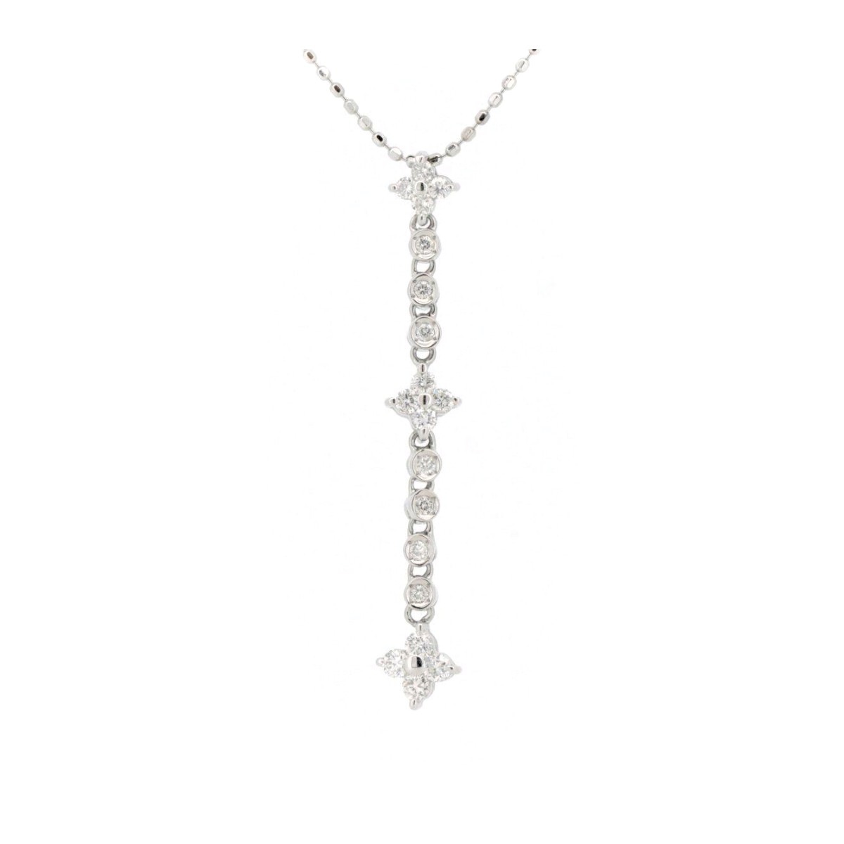 ヴァンドーム青山 ダイヤモンド ネックレス 0.22ct K18WG(18金 ホワイトゴールド) 質屋出品