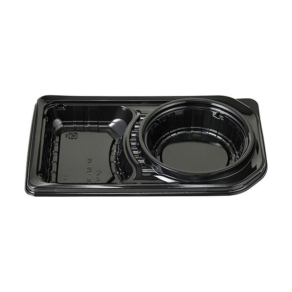 (まとめ)エフピコチューパ デリカランチ DL-25-15 本体 黒 CP580272 1パック(50枚) 5セット