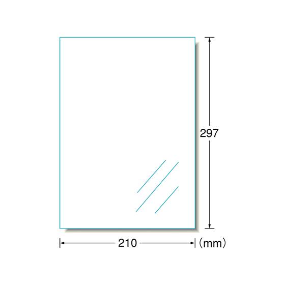 PPCラベル A4 ノーカット 透明ツヤ消しフィルム 100枚 エーワン 27003