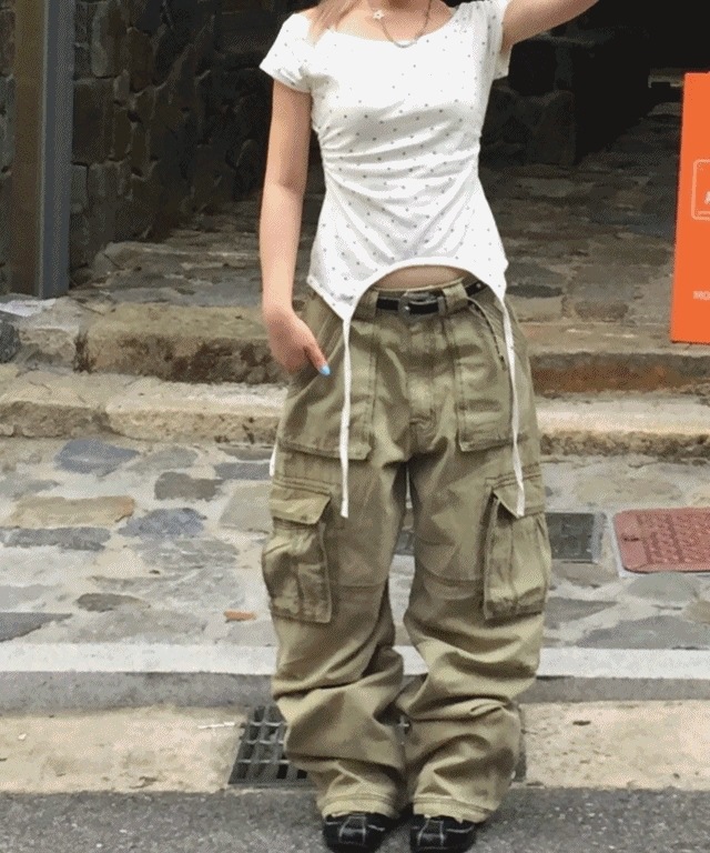multi pocket cargo pants [2color]