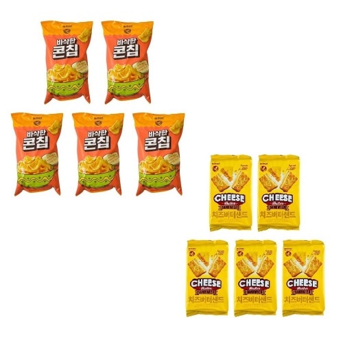 ノーブランドサクサクコンチップ230g×5個+チーズバターサンド190g×5個学校事務所