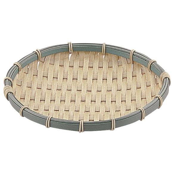 （まとめ買い）トーダイ PPラタン 竹タイプ 丸型 浅ざる 40型RT-400-BB [x3]