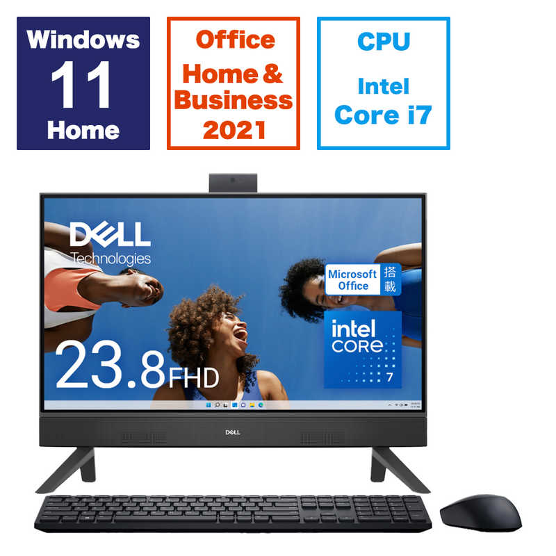 DELL　デル　デスクトップパソコン ［23.8型 /intel Core i7 /メモリ：16GB /SSD：1TB /2024春モデル］ ダークシャドウグレー　AI577T-EHHBBC