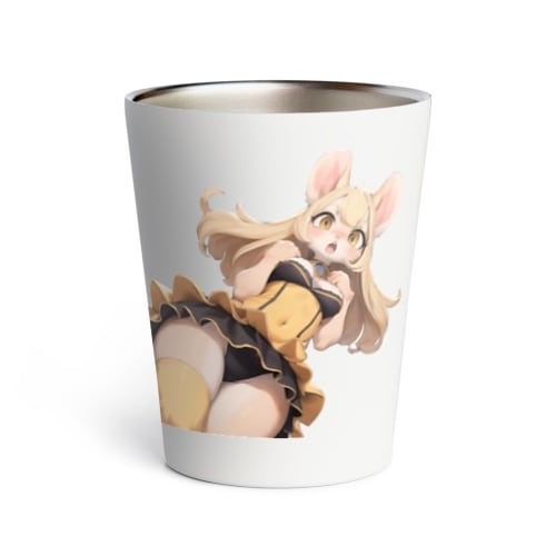 【文字入れ可能受注生産】トガリネズミの女の子　アナ　 サーモタンブラー