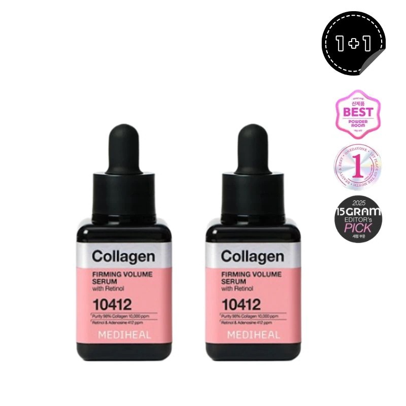 【1+1】【人気商品】【韓国人気】コラーゲン ハリ・ボリューム セラム 40+40mL, ダブル企画, 人気セラム