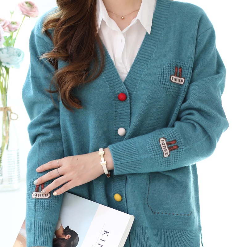 ベイニーウサギニットカーディガン8828