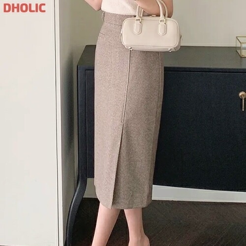 [メガ割りSALE]ヘリンボーンHラインスカート