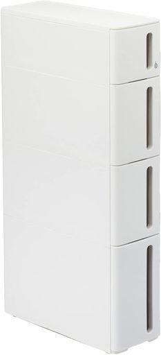 サンカ 隙間収納 完成品 ストランティ ドロアーA ホワイト 色(幅17×奥行45×高さ85CM) SQU+ DA-1210WH 日本製