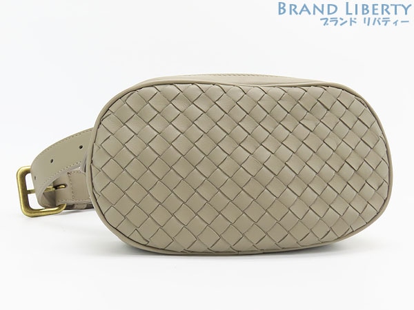 新品同様ボッテガヴェネタイントレチャートベルトバッグボディバッグバムバッグウエストバッグウエストポーチベージュ