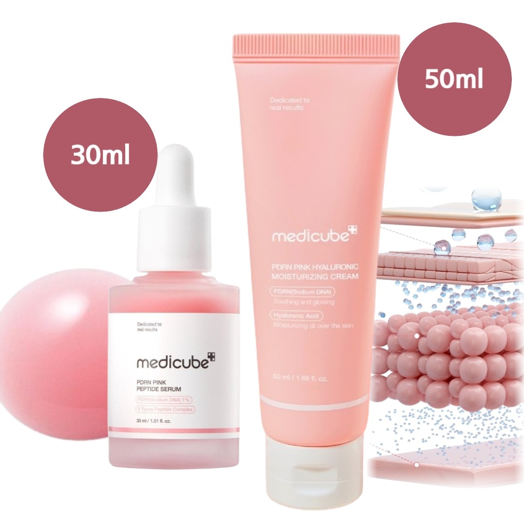 【NEW/正規品/白玉痕跡企画セット】PDRNピンクペプチドアンプル 30mL+PDRN ピンク ヒアルロニック 水分クリーム 50ml /トラブル赤み/水分防御膜/保湿/白玉肌/韓国コスメ