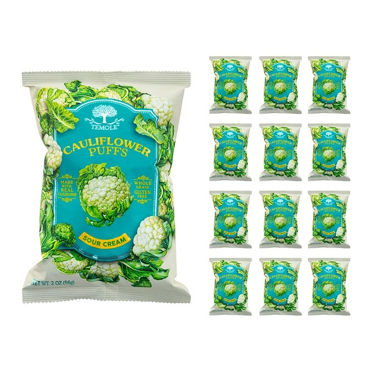 スナック お菓子 ティモレ カリフラワー パフ サワークリーム 56g 12袋 ノンフライ ヘルシー TEMOLE